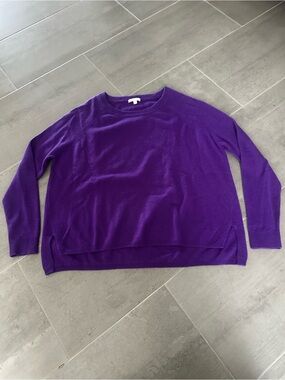 Minnie Rose Rich Purple Crewneck Sweater